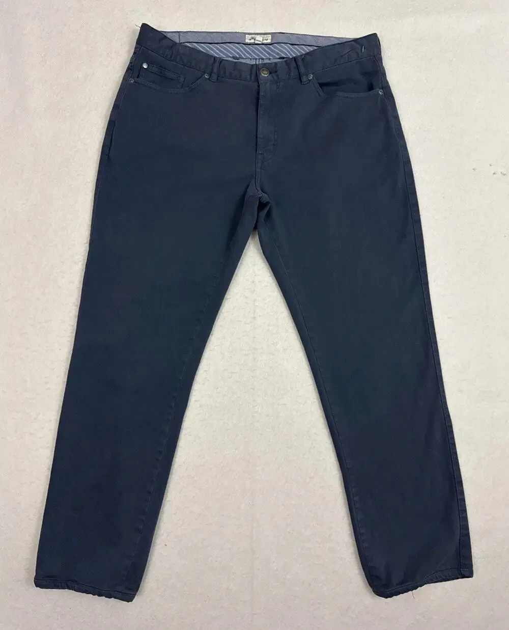 Peter Millar Ultimate Sateen Pants Mens 36 Blue Five Pocket Stretch Golf